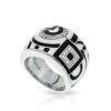 Geometrica Black and White Ring