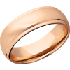 14K Rose gold 7mm domed band with grooved edges