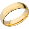 14K Yellow gold 6mm domed band