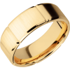 14K Yellow gold 8mm beveled band with six segmented sections