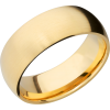 14K Yellow gold 8mm domed band