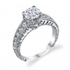 Hand Engraved Perfect Profile Diamond Ring Style 18R863DCZ