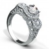 Vintage Inspired Diamond Pave Set Solea Ring Style 18R892DCZ
