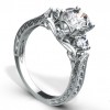 Hand Engraved Perfect Profile Diamond Ring Style 18R997DCZ