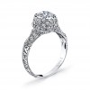 Hand Engraved Perfect Profile Diamond Ring Style 18RGL599DCZ