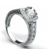 Hand Engraved Perfect Profile Diamond Ring Style 18RGL667DCZ