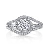 Vintage Inspired Diamond Pave Set Solea Ring Style 18RO6306DCZ