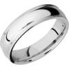 Cobalt chrome 6mm domed band with milgrain detail