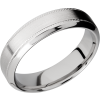 Cobalt chrome 6mm high-beveled band with reverse milgrain detail
