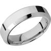 Cobalt chrome 6mm Domed Band with Rounded Edges, Milgrain, and 1mm 14KR