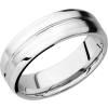 Cobalt chrome 7mm beveled band with 1, 1mm groove