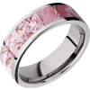 Cobalt chrome 7mm flat band with a 5mm inlay of Kings Pink Camo