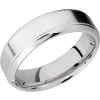 Cobalt chrome 7mm beveled band with reverse milgrain detail