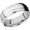 Cobalt chrome 8mm domed band with 2, .5mm grooves