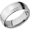 Cobalt Chrome 8mm flat band wit two-step edges