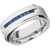 Cobalt chrome 8mm flat square band with grooved edges and