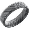 Handmade 6mm Damascus steel beveled band