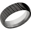 Handmade 7mm Damascus steel domed band