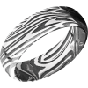 Handmade 7mm sunset Damascus steel domed band with beveled edges