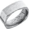Handmade 8mm zebra Damascus steel flat square band