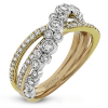 Right Hand Ring in 18k Gold with Diamonds