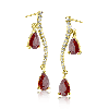Color Earring in 18k Gold with Diamonds