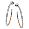 Hoop Earring in 18k Gold with Diamonds
