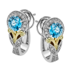 Color Earring in 18k Gold with Diamonds