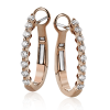 Hoop Earring in 18k Gold with Diamonds
