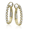 Hoop Earring in 18k Gold with Diamonds