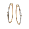 Hoop Earring in 18k Gold with Diamonds
