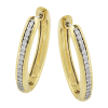 Hoop Earring in 18k Gold with Diamonds