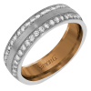 Men Ring in 14k Gold with Diamonds