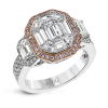 Engagement Ring in 18k Gold with Diamonds