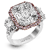 Engagement Ring in 18k Gold with Diamonds