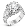 Engagement Ring in 18k Gold with Diamonds