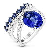 Color Ring in 18k Gold with Diamonds