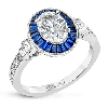 Engagement Ring in 18k Gold with Diamonds