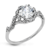 Engagement Ring in Platinum with Diamonds
