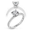 Engagement Ring in 18k Gold with Diamonds