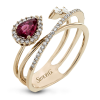 Color Ring in 18k Gold with Diamonds