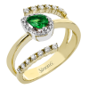 Color Ring in 18k Gold with Diamonds