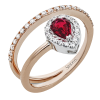 Color Ring in 18k Gold with Diamonds