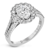 Engagement Ring in 18k Gold with Diamonds
