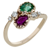 Color Ring in 18k Gold with Diamonds