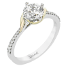Engagement Ring in 18k Gold with Diamonds