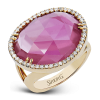 Color Ring in 18k Gold with Diamonds