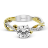 Engagement Ring in 18k Gold with Diamonds