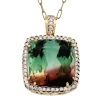 Color Pendant in 18k Gold with Diamonds