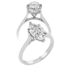 Engagement Ring in 18k Gold with Diamonds